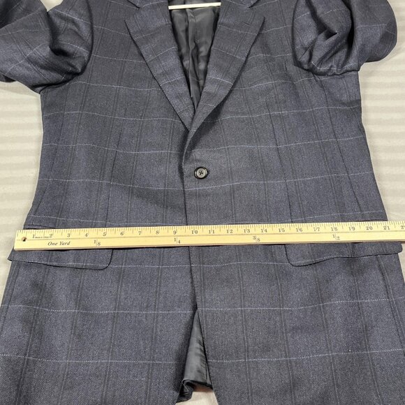 Ermenegildo Zegna Blazer Mens 52 Large Windowpane 100% Cashmere Italy Jacket - Picture 9 of 14